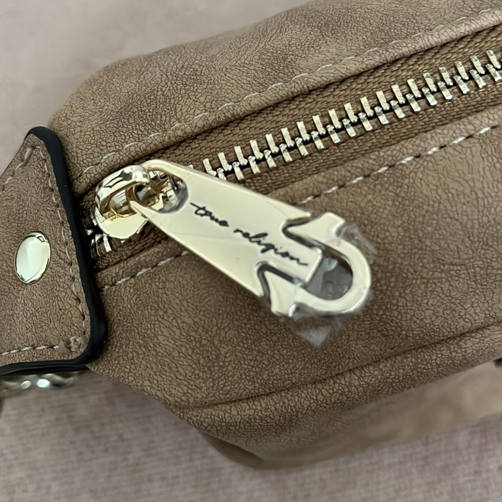 True Religion Tan Mini Bag with Gold Chain - Picture 6 of 6
